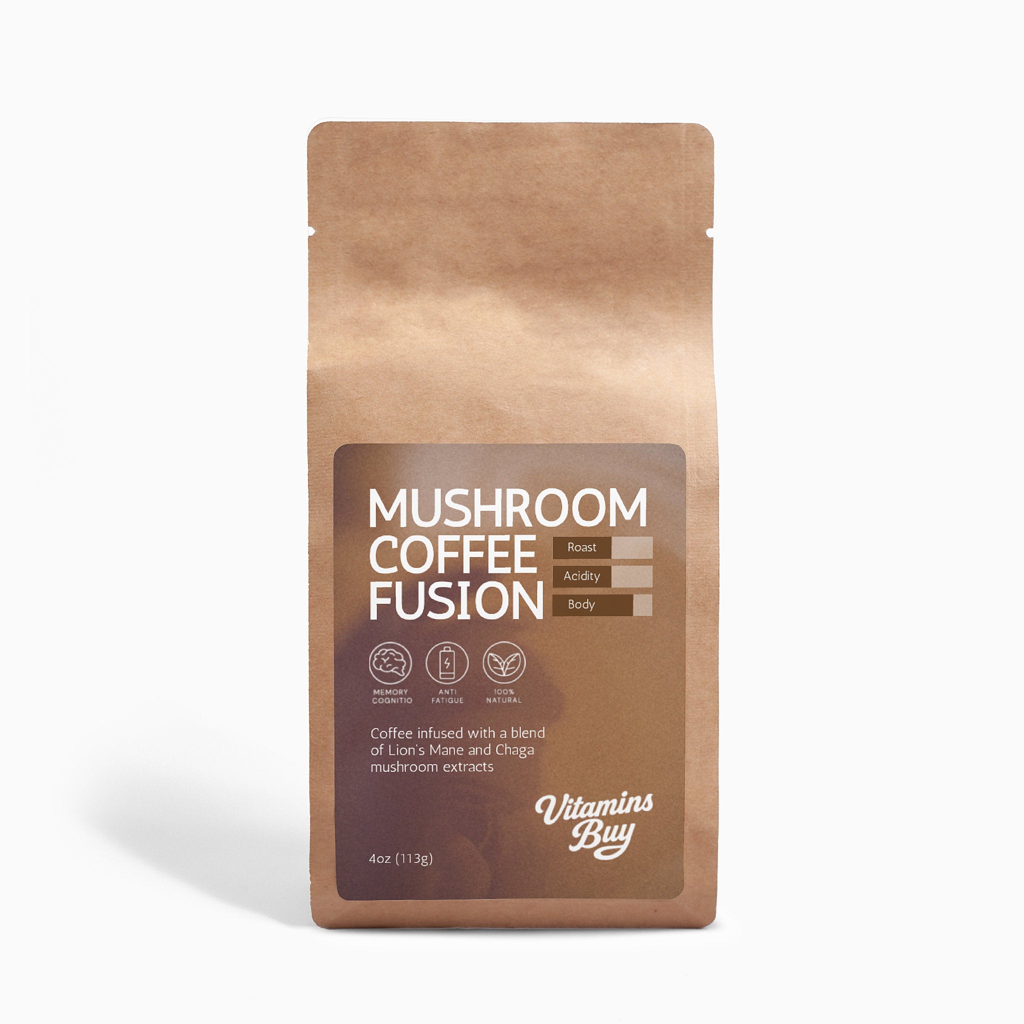 Mushroom Coffee Fusion - Lion’s Mane & Chaga 4oz