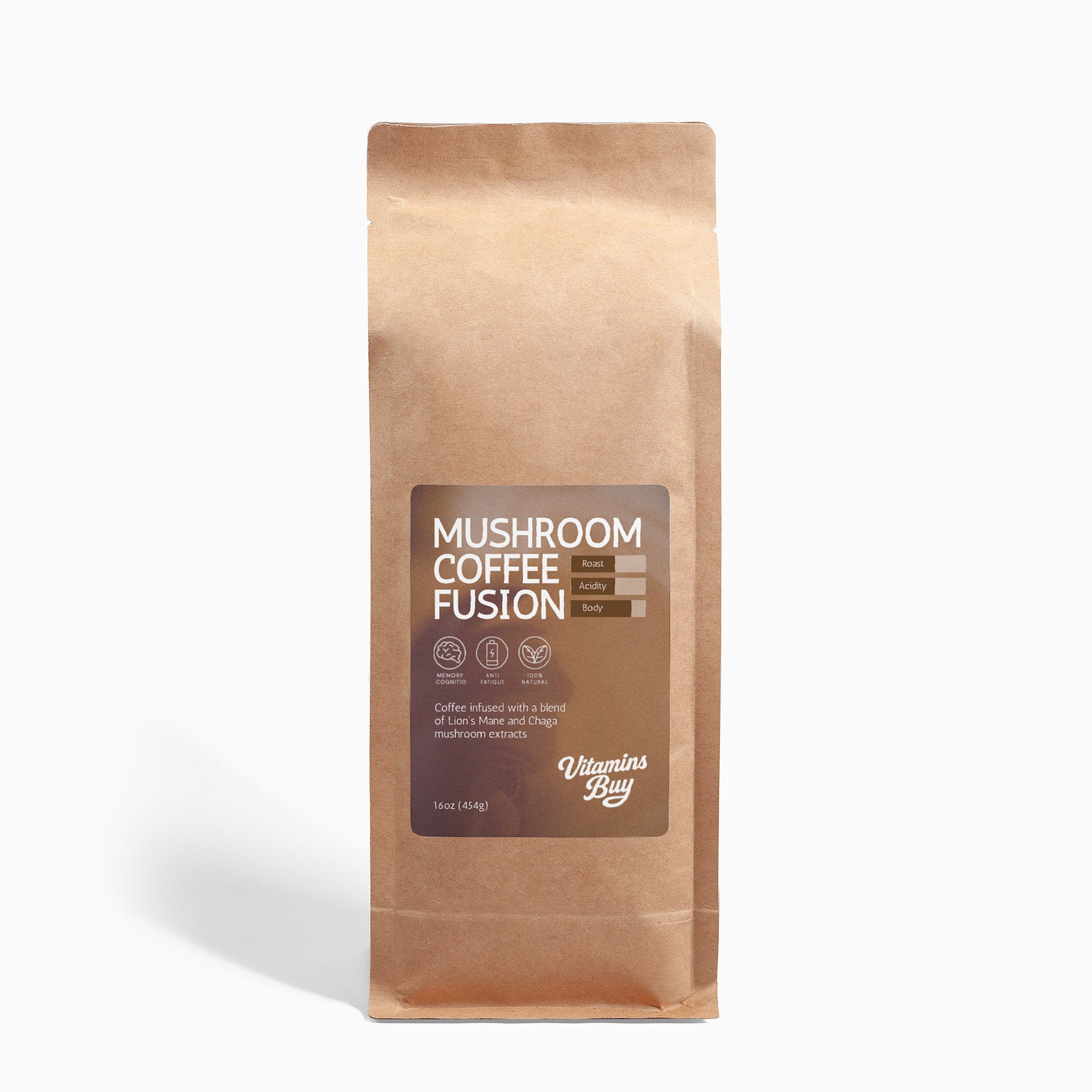 Mushroom Coffee Fusion - Lion’s Mane & Chaga 16oz