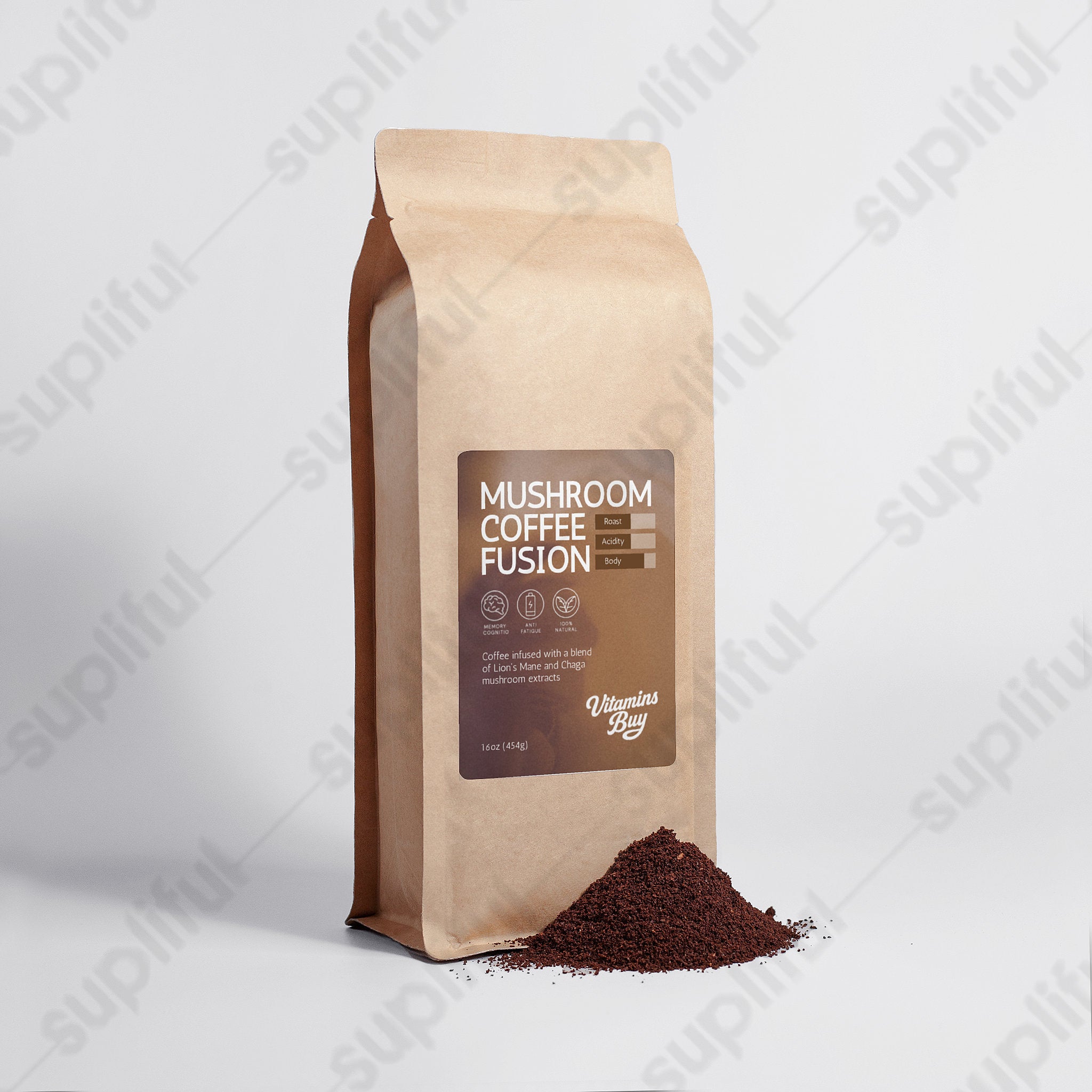 Mushroom Coffee Fusion - Lion’s Mane & Chaga 16oz